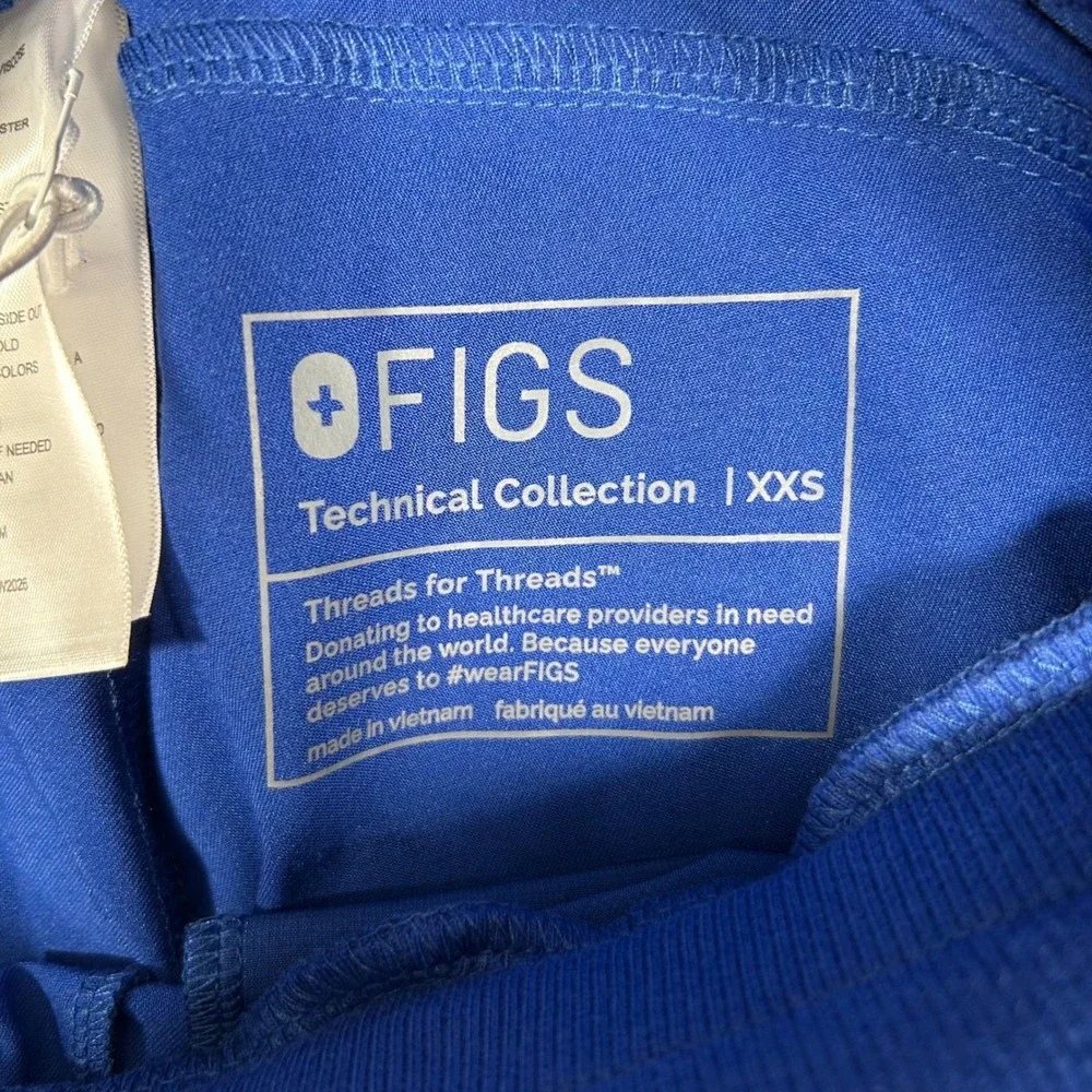 FIGS‎ Boston Slim Jogger Scrub Pants Womens XXS Blue Technical Collection NWT